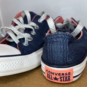 Converse Chuck Taylor All Star blue glitter sneakers